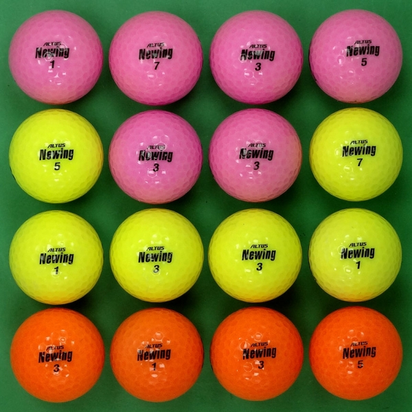 그린피플,브리지스톤 비비드 뉴윙 컬러혼합 3피스 B+급 로스트볼 16개