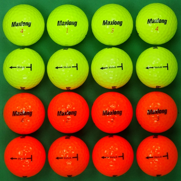 그린피플,볼빅 맥스 롱 컬러혼합 2피스 A-급 로스트볼 16개