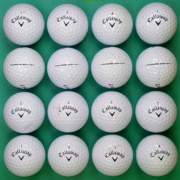 그린피플,캘러웨이 크롬 소프트 X 4피스 B급 로스트볼 16개