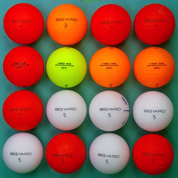 그린피플,빅야드 NEO M3 무광 컬러혼합 3피스 A-급 로스트볼 16개