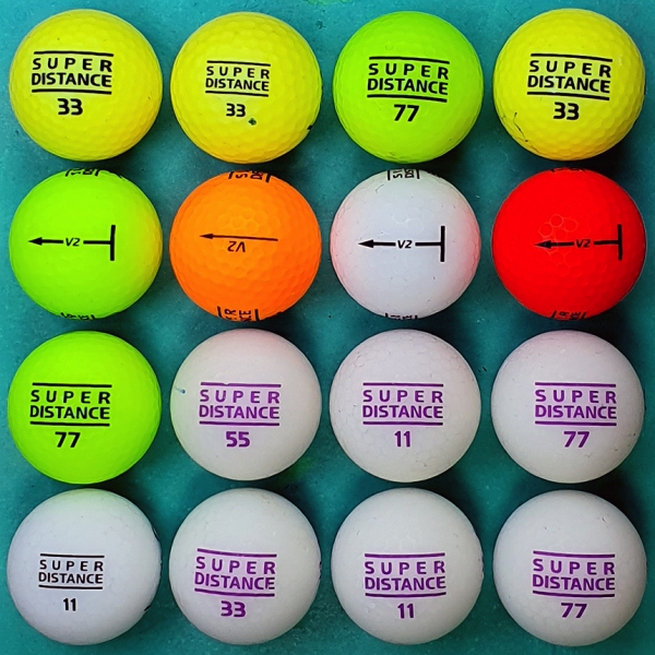 그린피플,빅야드 넥센 슈퍼디스턴스 V2 고반발 무광컬러혼합 2피스 A-급 로스트볼 16개