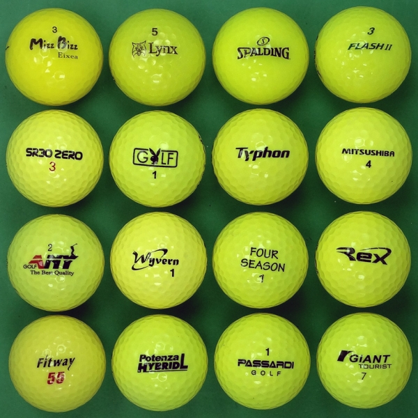 그린피플,[SALE] 토탈브랜드 형광 옐로우 2피스 A-급 로스트볼 32개(16개X2팩)