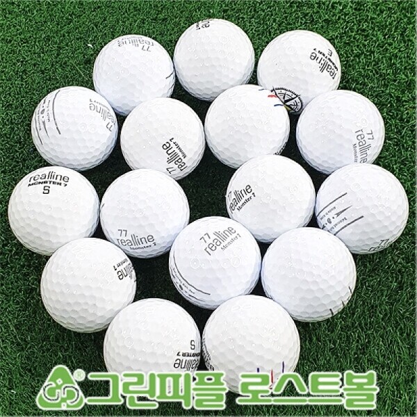 그린피플,리얼라인 몬스터7 화이트 3피스 A-급 로스트볼 16개