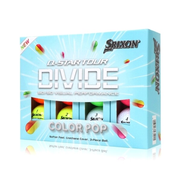 그린피플,정품볼 던롭 스릭슨 Q 스타 투어6 디바이드 컬러팝 1더즌(12구)
