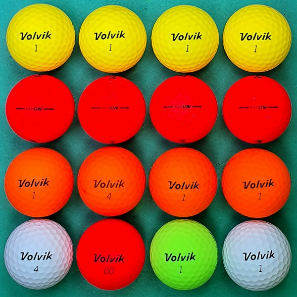 그린피플,[SALE] 볼빅 플라이 온 (FLY ON) 무광컬러혼합 2피스 A-급 로스트볼 32개(16개X2팩)