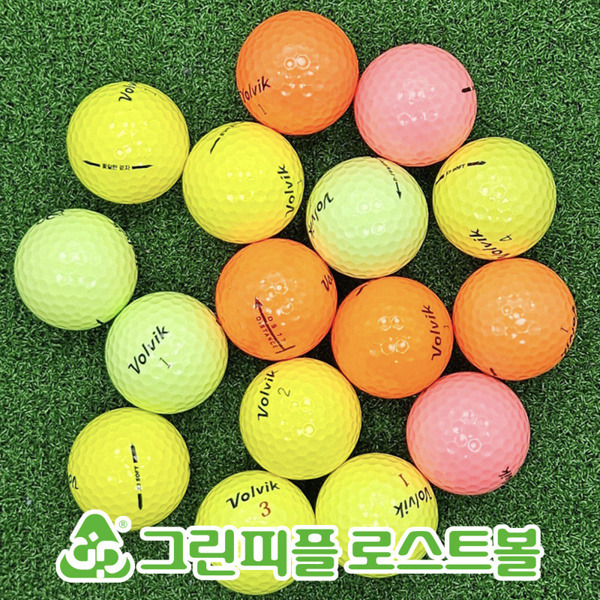 그린피플,볼빅 2p&3p 유광 컬러혼합 A급 로스트볼 16개
