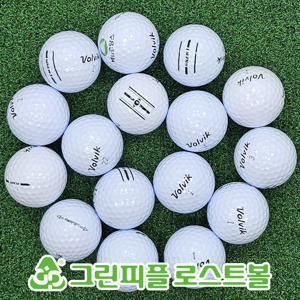 볼빅 2p&3p 화이트 혼합 B+급 로스트볼 16개