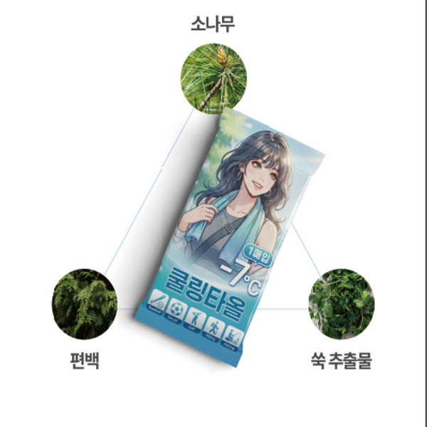 그린피플,[무료배송] 프렌즈 쿨링 타올 특대형 70X30cm (10개 SET)