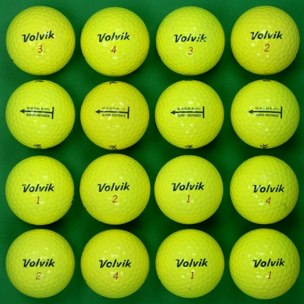 그린피플,볼빅 마그마 옐로우 3피스 A-급 로스트볼 16개